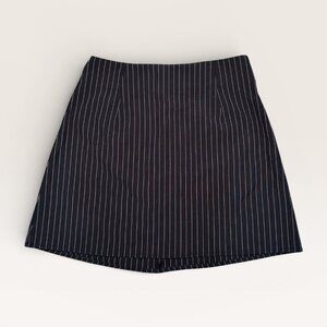 Princess Polly Preppy Pinstripe Black Mini Skirt
